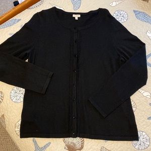 Talbots scalloped button cardigan